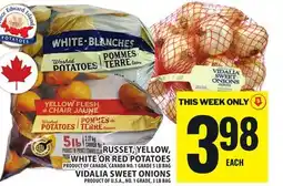 Food Basics RUSSET, YELLOW, WHITE OR RED POTATOES OR VIDALIA SWEET ONIONS offer
