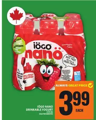 Food Basics IÖGO NANO DRINKABLE YOGURT offer