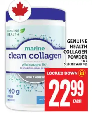 Food Basics GENUINE HEALTH COLLAGEN POWDER offer