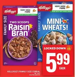 Food Basics KELLOGG'S FAMILY SIZE CEREAL offer