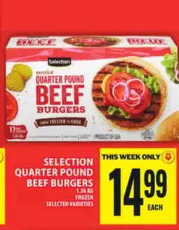 Food Basics SELECTION QUARTER POUND BEEF BURGERS offer