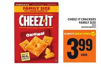 Food Basics CHEEZ-IT CRACKERS FAMILY SIZE offer