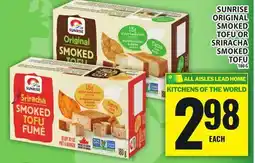 Food Basics SUNRISE ORIGINAL SMOKED TOFU OR SRIRACHA SMOKED TOFU offer