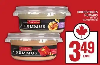 Food Basics IRRESISTIBLES HUMMUS offer