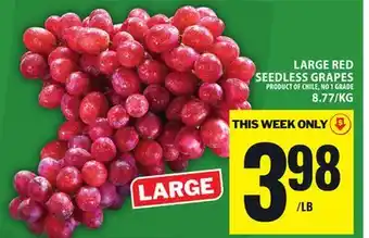 Food Basics LARGE RED SEEDLESS GRAPES offer
