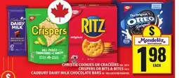 Food Basics CHRISTIE COOKIES OR CRACKERS OR CRISPERS OR BITS & BITES OR CADBURY DAIRY MILK CHOCOLATE BARS offer