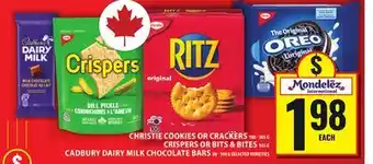 Food Basics CHRISTIE COOKIES OR CRACKERS OR CRISPERS OR BITS & BITES OR CADBURY DAIRY MILK CHOCOLATE BARS offer