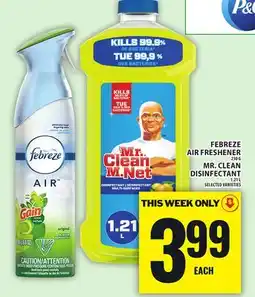 Food Basics FEBREZE AIR FRESHENER OR MR. CLEAN DISINFECTANT offer