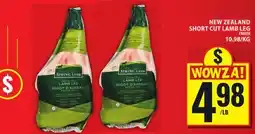 Food Basics NEW ZEALAND SHORT CUT LAMB LEG offer