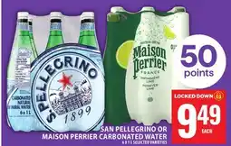 Food Basics SAN PELLEGRINO OR MAISON PERRIER CARBONATED WATER offer