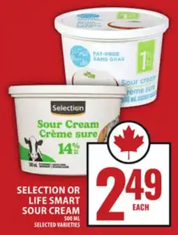 Food Basics SELECTION OR LIFE SMART SOUR CREAM offer