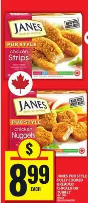 Food Basics JANES PUB STYLE FULLY COOKED BREADED CHICKEN OR TURKEY offer