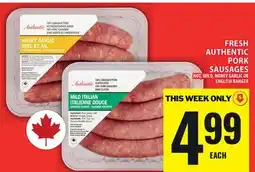 Food Basics FRESH AUTHENTIC PORK SAUSAGES offer