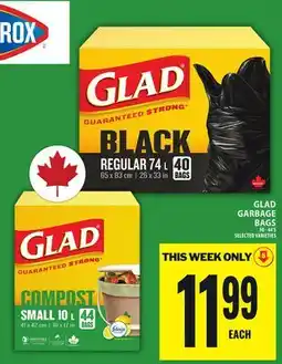 Food Basics GLAD GARBAGE BAGS offer