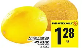 Food Basics CANARY MELONS OR HAMI MELONS offer