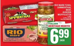 Food Basics RIO MARE TUNA, SIMMENTHAL BEEF, AURORA MUFFULETTA offer