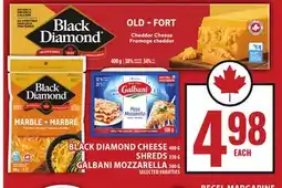 Food Basics BLACK DIAMOND CHEESE, SHREDS, GALBANI MOZZARELLA offer