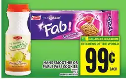 Food Basics HANS SMOOTHIE OR PARLE FAB ! COOKIES offer