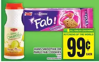 Food Basics HANS SMOOTHIE OR PARLE FAB ! COOKIES offer
