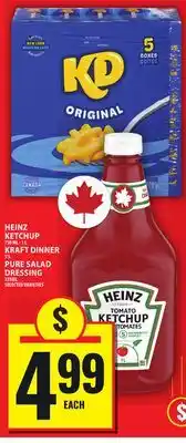 Food Basics HEINZ KETCHUP OR KRAFT DINNER OR PURE SALAD DRESSING offer