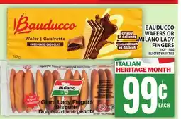 Food Basics BAUDUCCO WAFERS OR MILANO LADY FINGERS offer
