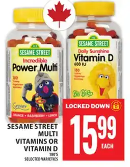 Food Basics SESAME STREET MULTI VITAMINS OR VITAMIN D offer
