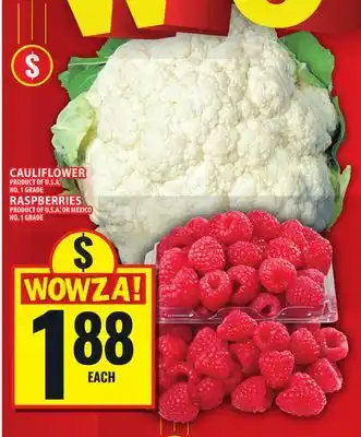 Food Basics CAULIFLOWER OR RASPBERRIES offer