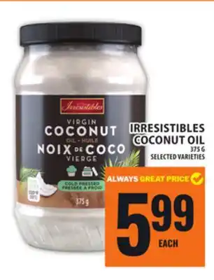 Food Basics IRRESISTIBLES COCONUT OIL offer