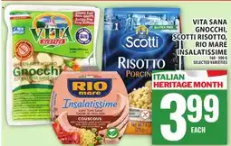 Food Basics VITA SANA GNOCCHI, SCOTTI RISOTTO, RIO MARE INSALATISSIME offer