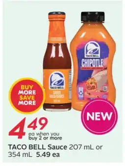 Sobeys TACO BELL Sauce offer