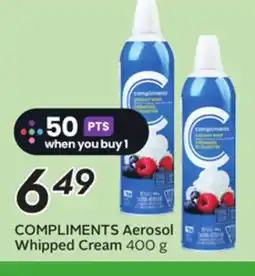 Sobeys COMPLIMENTS Aerosol Whipped Cream offer