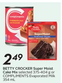 Sobeys BETTY CROCKER Super Moist Cake Mix offer