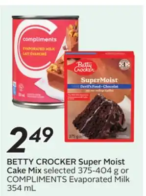 Sobeys BETTY CROCKER Super Moist Cake Mix offer