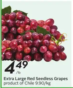 Sobeys Extra Large Red Seedless Grapes offer