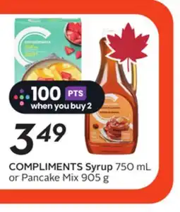 Sobeys COMPLIMENTS Syrup offer