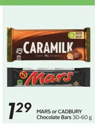 Sobeys MARS or CADBURY Chocolate Bars offer