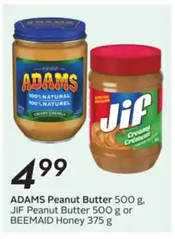 Sobeys ADAMS Peanut Butter offer