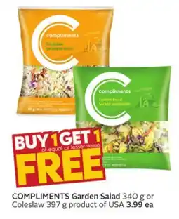 Sobeys COMPLIMENTS Garden Salad offer
