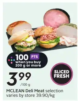 Sobeys MCLEAN Deli Meat offer