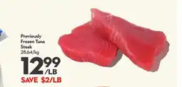 Longo's Previously Frozen Tuna Steak offer