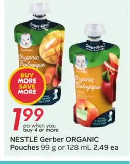 Sobeys NESTLÉ Gerber ORGANIC Pouches offer