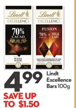 Longo's Lindt Excellence Bars offer