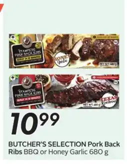Sobeys BUTCHER'S SELECTION Pork Back Ribs offer