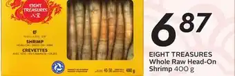 Sobeys EIGHT TREASURES Whole Raw Head-On Shrimp offer