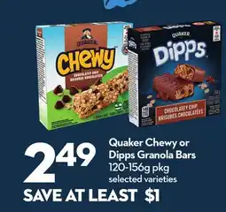 Longo's Quaker Chewy or Dipps Granola Bars offer