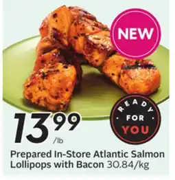 Sobeys Prepared In-Store Atlantic Salmon Lollipops with Bacon offer