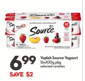 Longo's Yoplait Source Yogourt offer
