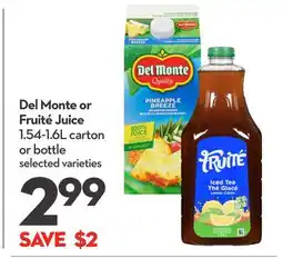 Longo's Del Monte or Fruité Juice offer