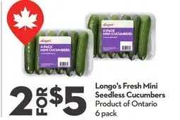 Longo's Longo's Fresh Mini Seedless Cucumbers offer
