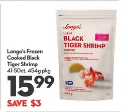 Longo's Longo's Frozen Cooked Black Tiger Shrimp offer